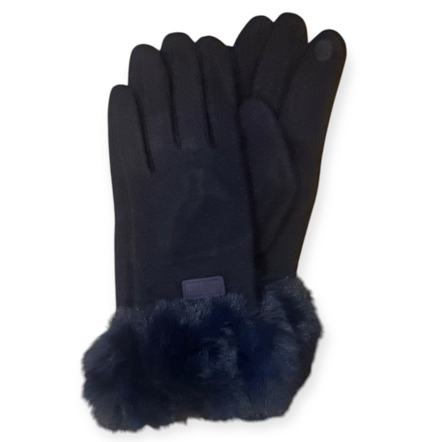 Stitched Fur Cuff Glove