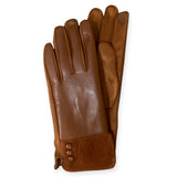 Faux Leather Button Glove