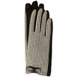 Houndstooth Faux Suede Glove