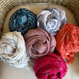 Tassled Stripped Scarves