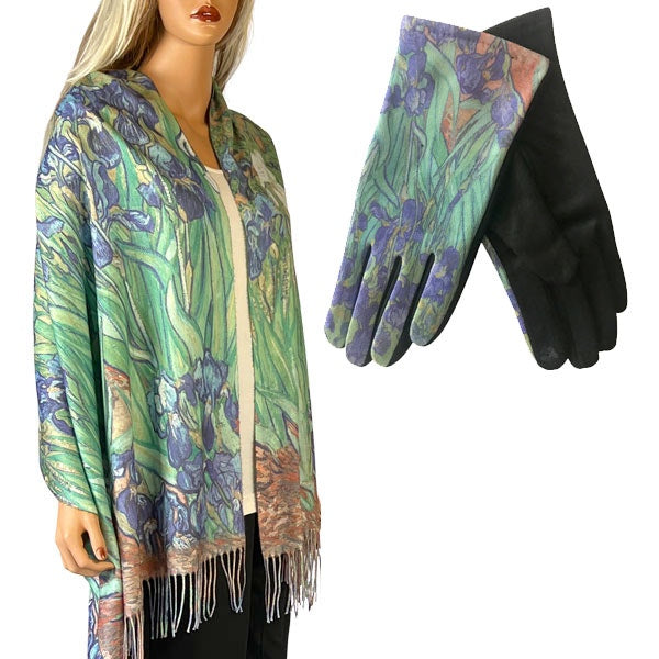 Art Design Scarf & Glove Set