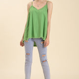 Linen Frayed Tank