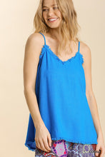 Load image into Gallery viewer, Summer Fringe Linen Tank

