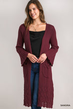 Load image into Gallery viewer, Scallop Sweater Cardigan
