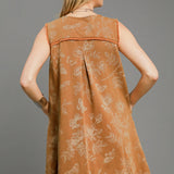 Mineral Washed Floral Print Terry Dress