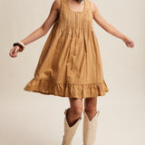 Textured Pintuck Mini Dress