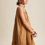 Textured Pintuck Mini Dress