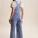 Wide-Leg Denim Overalls