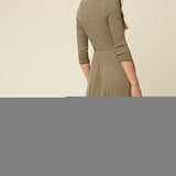 Olive Asymmetric Plunge Dress