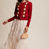Handmade Crochet Flower Cardigan