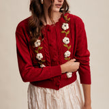 Handmade Crochet Flower Cardigan