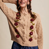 Handmade Crochet Flower Cardigan