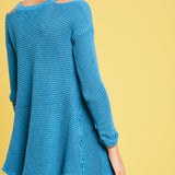 Flared High Low Knit Sweater