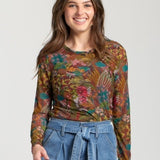 Mesh Printed Long Sleeve