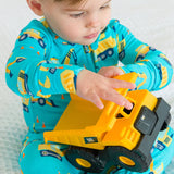 Under Construction Convertible One Piece Footie Pajama