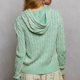 Cable Knit Mint Hoodie