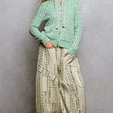 Cable Knit Mint Hoodie