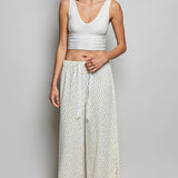 Cream Floral Lounge Pants