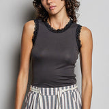 Lace Trimmed Tank