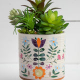 Artisan Planter - Folk Flower