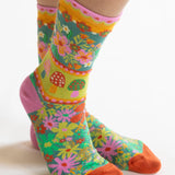 Boho Sock Set, Set of 2 - Floral Mushroom