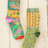 Boho Sock Set, Set of 2 - Floral Mushroom