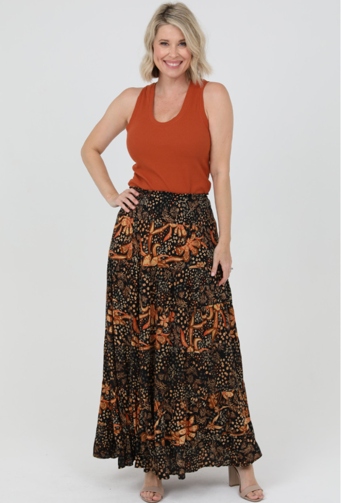 Floral maxi skirt 40 clearance