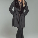 Faux Fur Black Swing Jacket