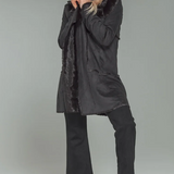 Faux Fur Black Swing Jacket