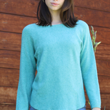 Crew Neck Teal Knit Top