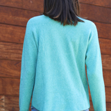 Crew Neck Teal Knit Top