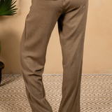 Linen Blend Wide Leg Pant