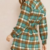 Plaid Mini Dress/Jacket