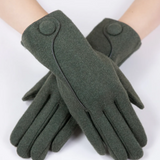 Wool Felted Gloves w/ Leather Seam