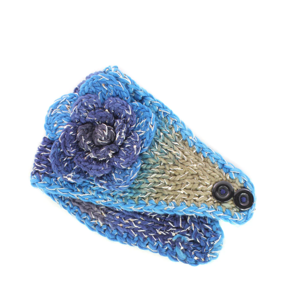 Knitted Floral Headbands