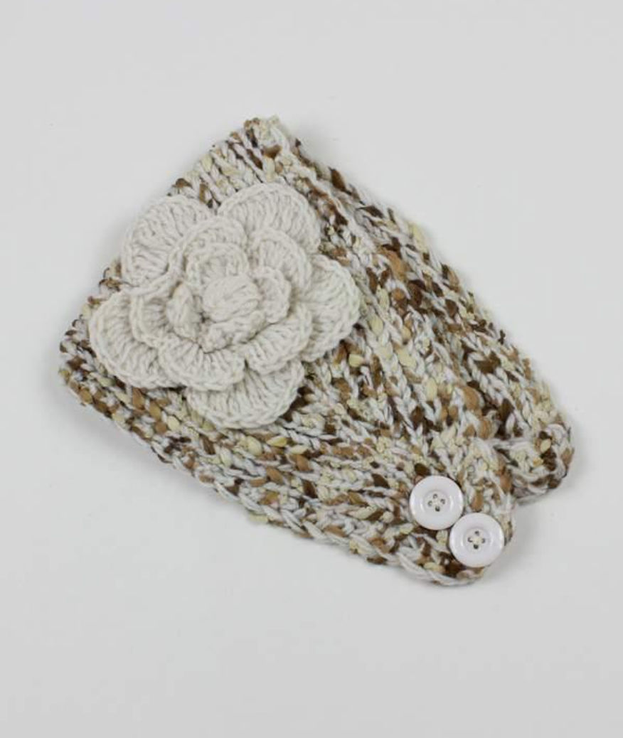 Knitted Floral Headbands