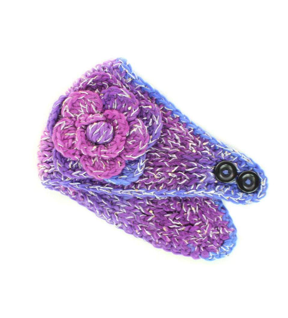 Knitted Floral Headbands