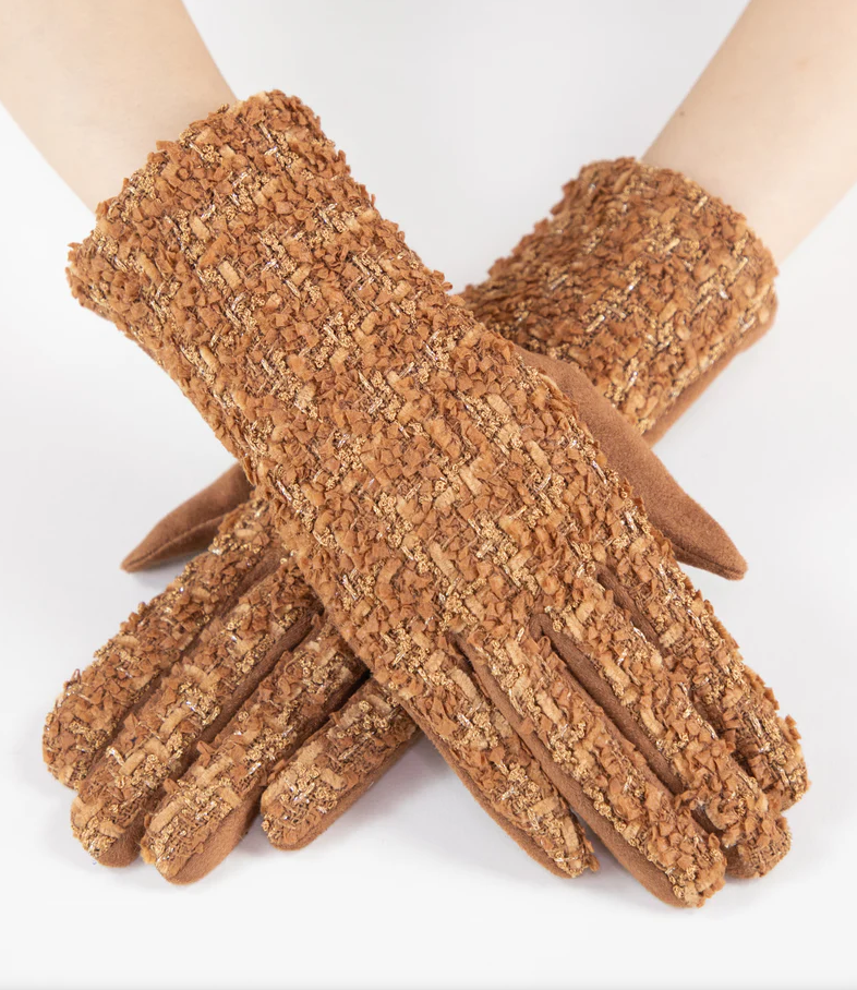 Shimmering Tweed Gloves