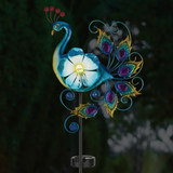 Peacock Solar Stake - Blue