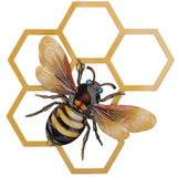 Luster Bee Wall Decor-One Bee