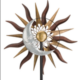 26" Wind Spinner Stake - Sun Moon