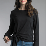 Tie Front Long sleeve Top