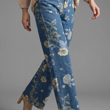 Wide Leg Floral Jeans
