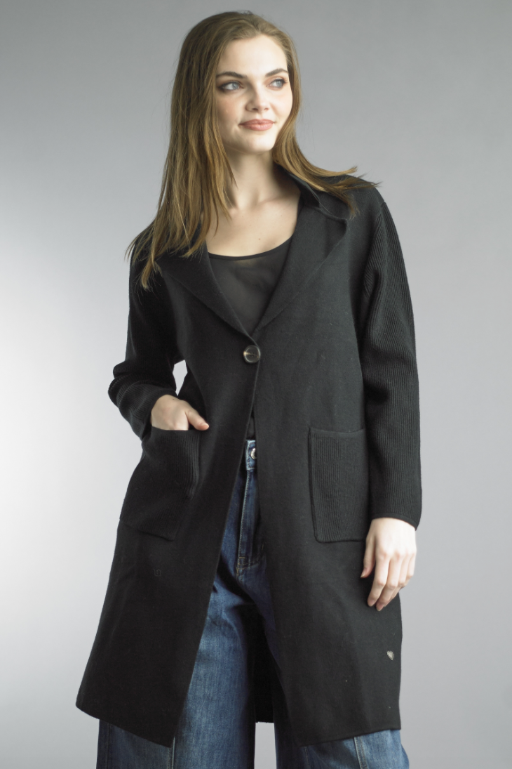 Button Pocket Cardigan Jacket