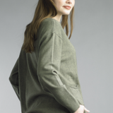 Crew Neck Two Pocket Sweater