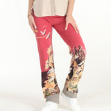 Stretch FT Print Lounge Pant with Raw Hem