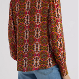 Split Neck Kaleidoscope Blouse