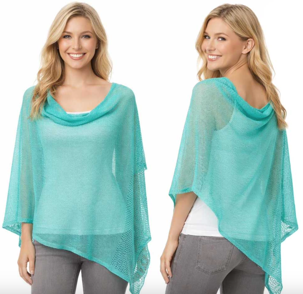 Mesh Knit Poncho