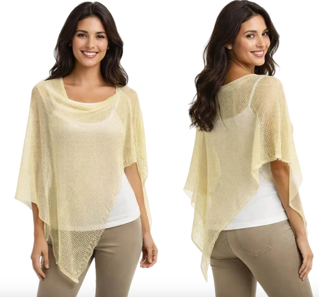 Mesh Knit Poncho