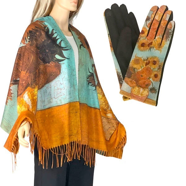 Art Design Scarf & Glove Set